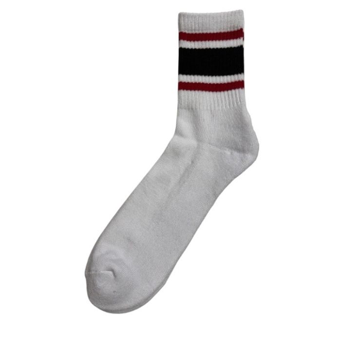 底パイルカラーハーフソックス　27ー29 ホワイトの説明画像2