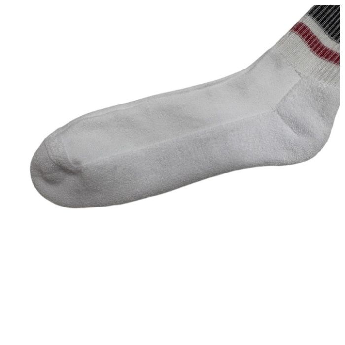 底パイルカラーハーフソックス　27ー29 ホワイトの説明画像3