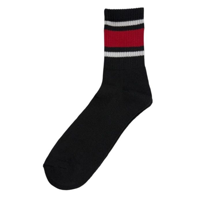 底パイルカラーハーフソックス　27ー29 ブラックの説明画像2