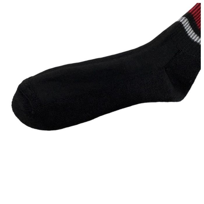 底パイルカラーハーフソックス　27ー29 ブラックの説明画像3