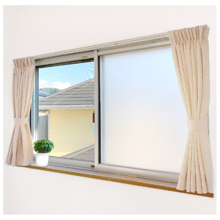 ユーザー すりガラス調目隠しシート クロス柄 90×45cm U-Q1109 クロスの説明画像2