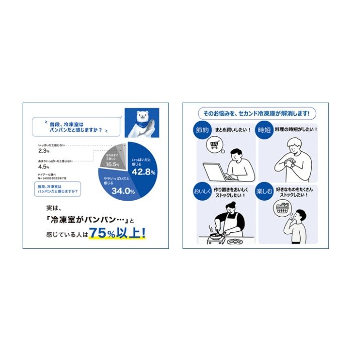 Haier(ハイアール) 直冷式前開冷凍庫102L JF-HSU10A(W)の説明画像6