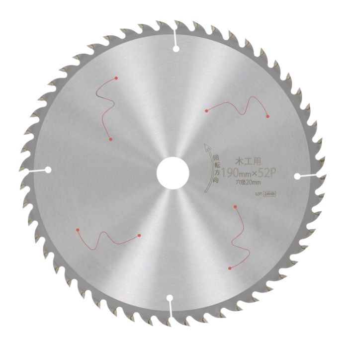 ナフコ 木工用チップソー 190mm×52P