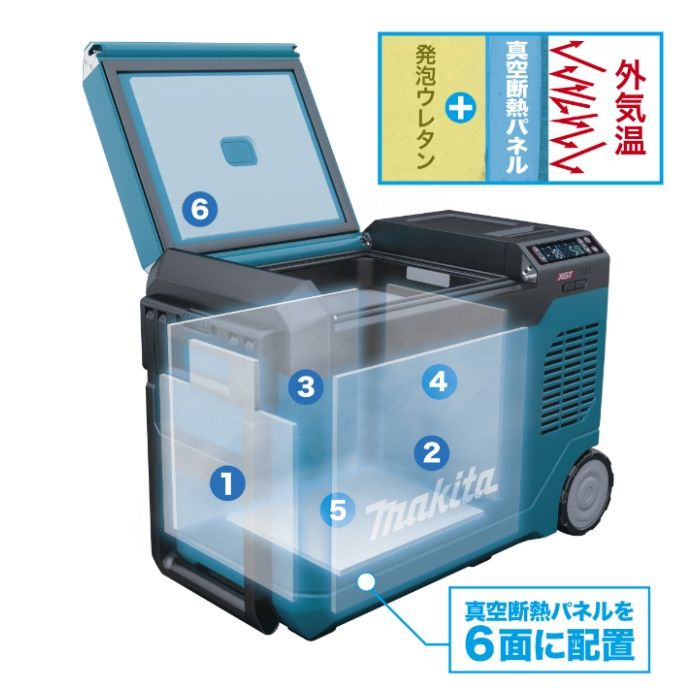 マキタ 充電式保冷温庫23L CW006GZの説明画像2