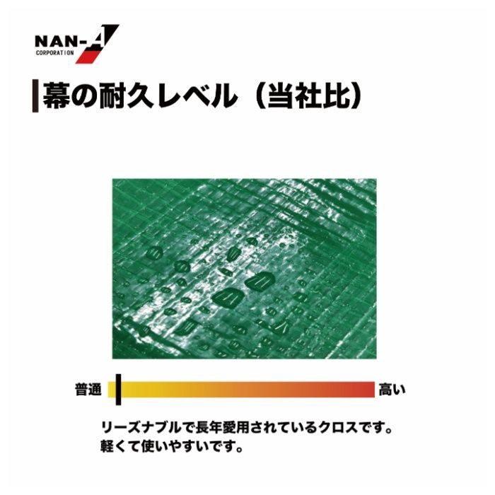 パイプ車庫678M用張替前幕MG エムジー(モスグリーン)幕の説明画像3