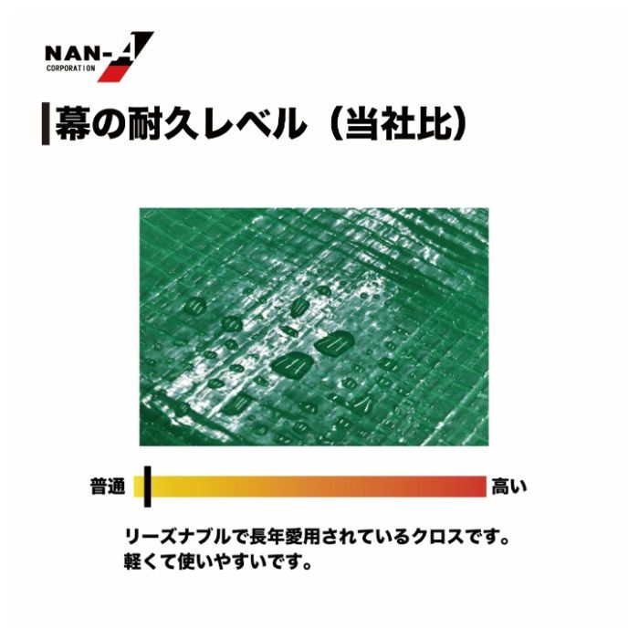 パイプ車庫W678M・WP778M兼用張替天幕MG エムジー(モスグリーン)幕の説明画像4