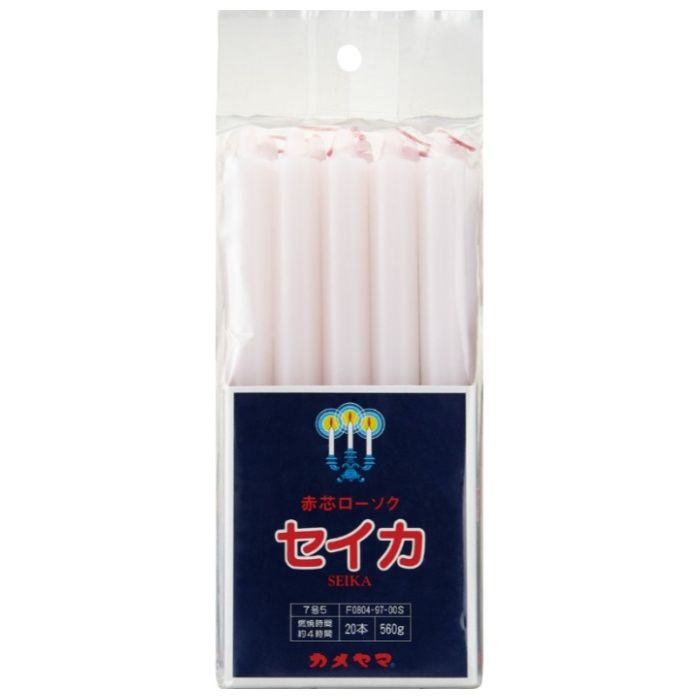 カメヤマ セイカ 赤芯ローソク 7号5角