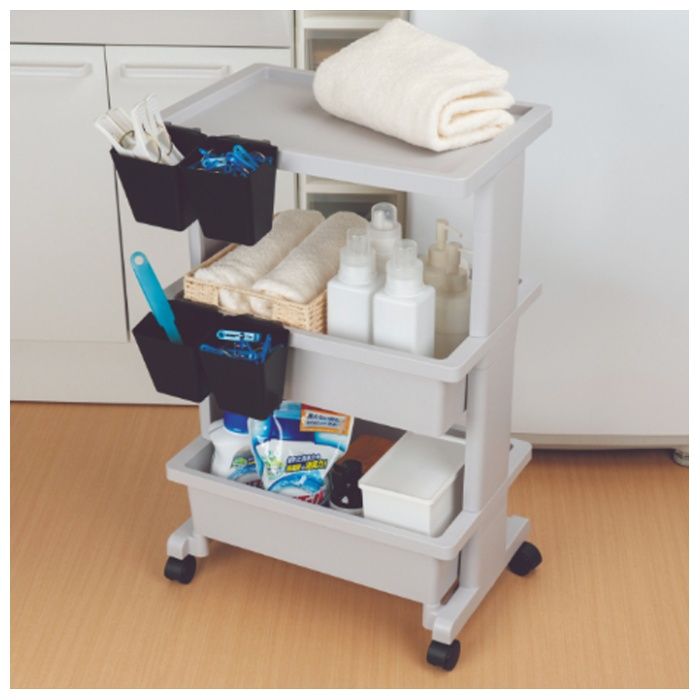 JEJアステージ ワゴンポケット 4個セットブラックの説明画像3