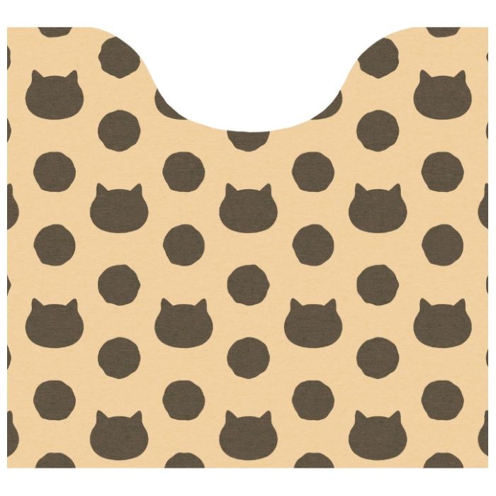 オカトー 使い捨てトイレマット 6枚入 ベージュキャット柄