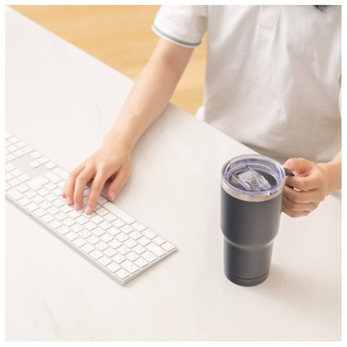 取っ手付きタンブラー 500ml チャコールブラックの説明画像3