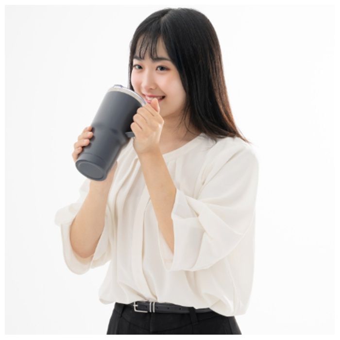 取っ手付きタンブラー 500ml チャコールブラックの説明画像6