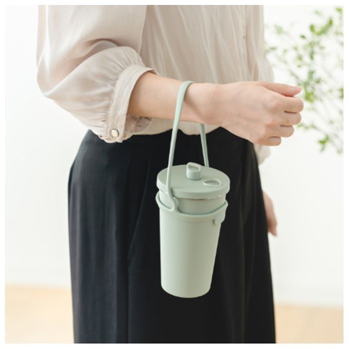 ストロータンブラー ホルダー付き 480ml グリーンの説明画像4