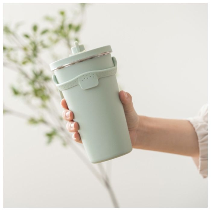 ストロータンブラー ホルダー付き 480ml グリーンの説明画像6