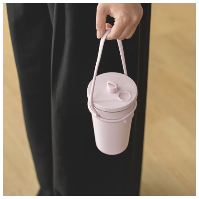 ストロータンブラー ホルダー付き 480ml ピンクの説明画像3