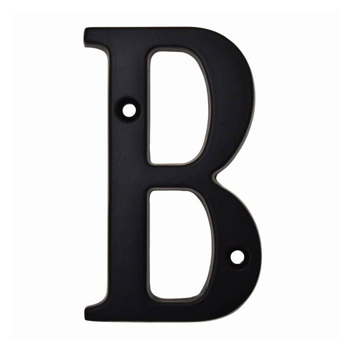 アルファベットプレート B　黒
