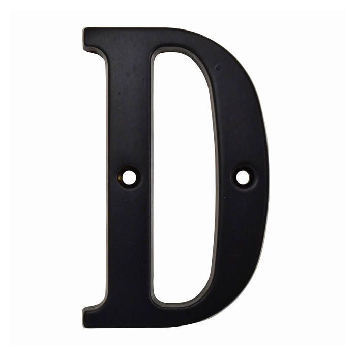 アルファベットプレート D　黒