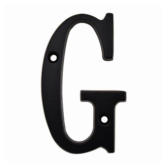 アルファベットプレート G　黒