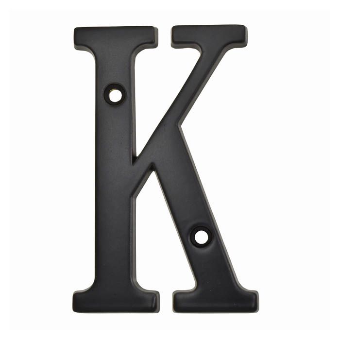 アルファベットプレート K　黒