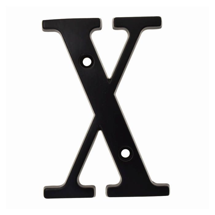 アルファベットプレート X　黒