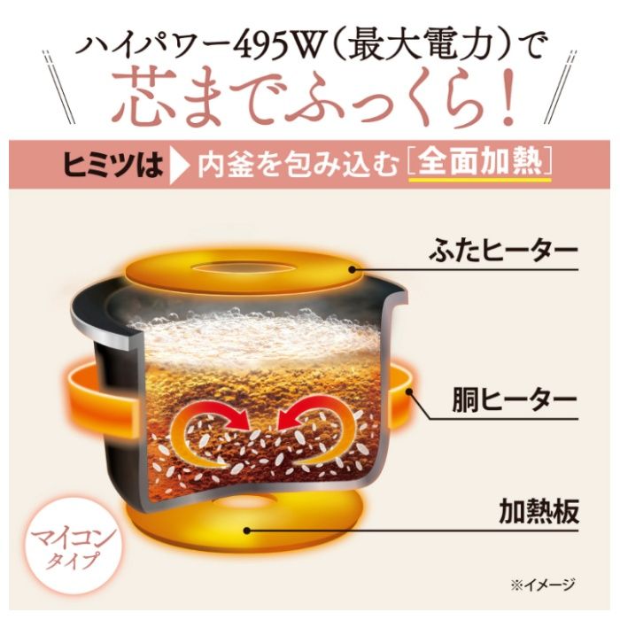 象印マホービン 小容量マイコン炊飯ジャー NL-BR05-BAの説明画像2