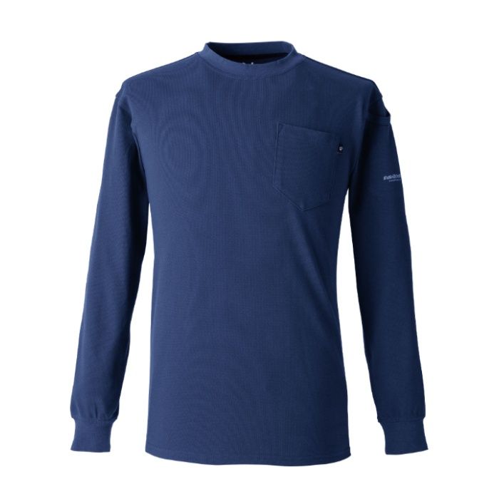 ヘビーロングTシャツ　ネイビー　L EVNR106NL