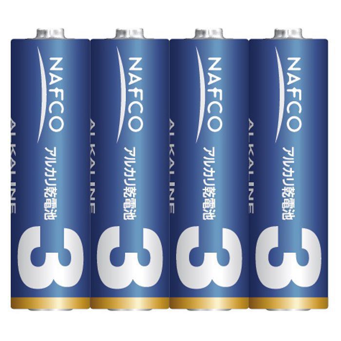 NAFCOアルカリ乾電池単3×4P LR6NF/4S