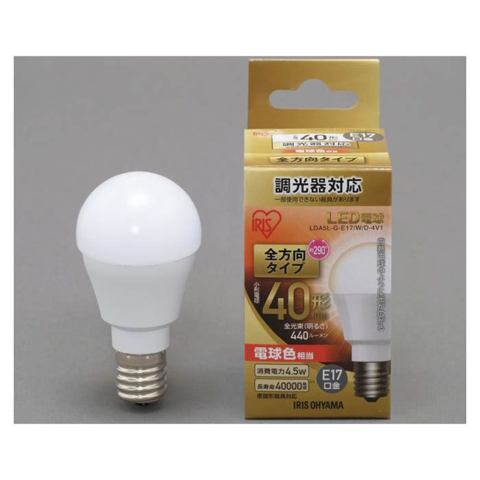 LED電球E17 40形 電球色 LDA5L-G-E17/W/D-4V1