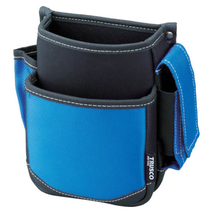 (T)腰袋　2段　携帯電話ホルダー付き　ブルー