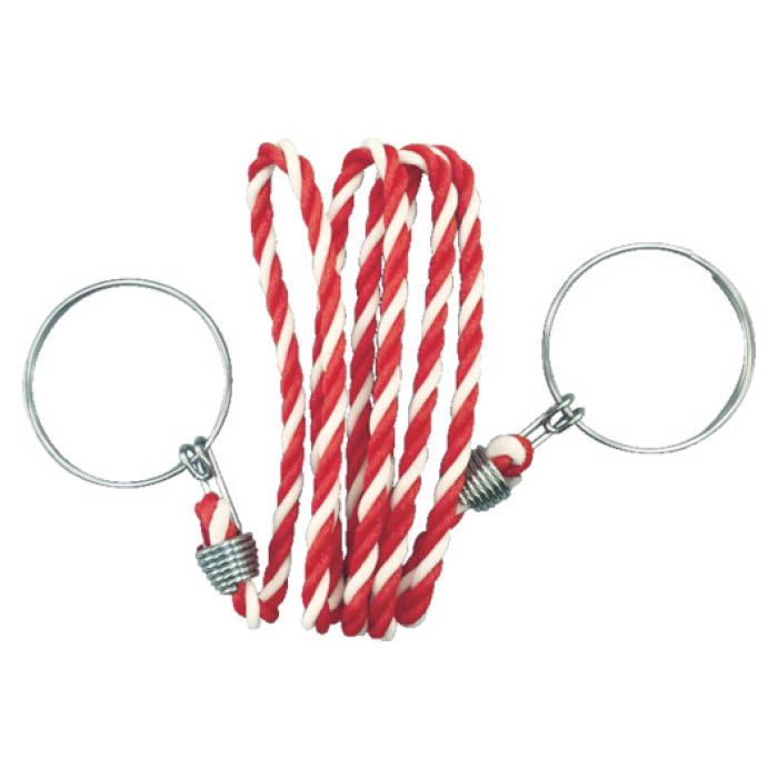 (T) コーン用ロープ　標識　赤×白　12mmX2m