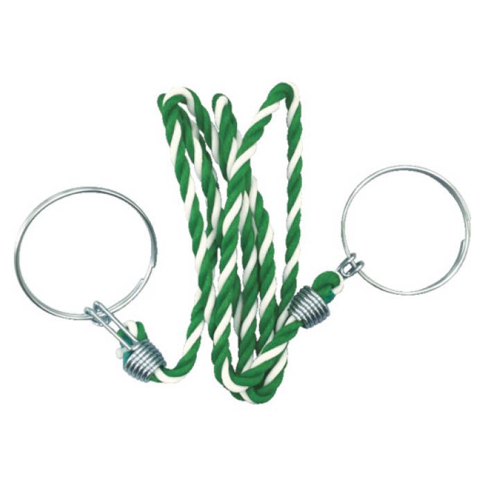 (T) コーン用ロープ　標識　緑×白　12mmX2m