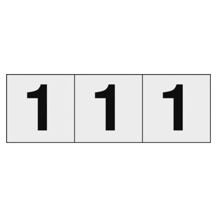 (T) 数字ステッカ―　30×30　「1」　透明　3枚入