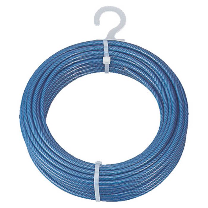 (T)メッキ付ワイヤーロープ　PVC被覆タイプ　Φ2(3)mmX10m
