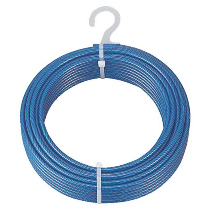 (T)メッキ付ワイヤロープ　PVC被覆タイプ　Φ2(3)mmX100m