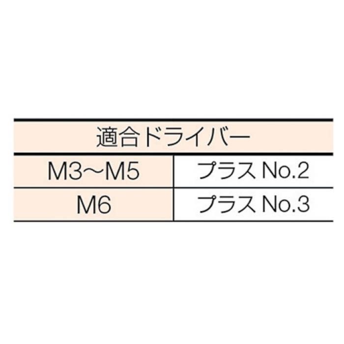 (T)ナべ頭小ネジ　三価　白　全ネジ　　M6X75　11本入の説明画像3