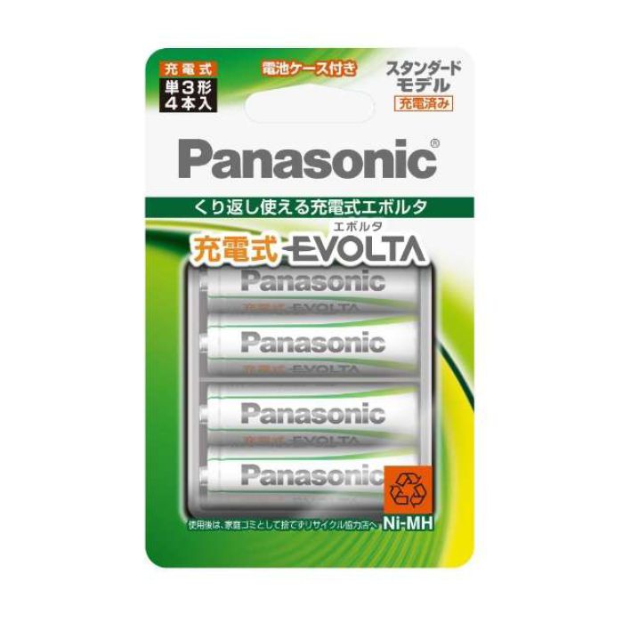 Panasonic(パナソニック) 充電式エボルタ単3形ニッケル水素電池 4本入 BK3MLE4BCの通販｜ホームセンターナフコ【公式通販】