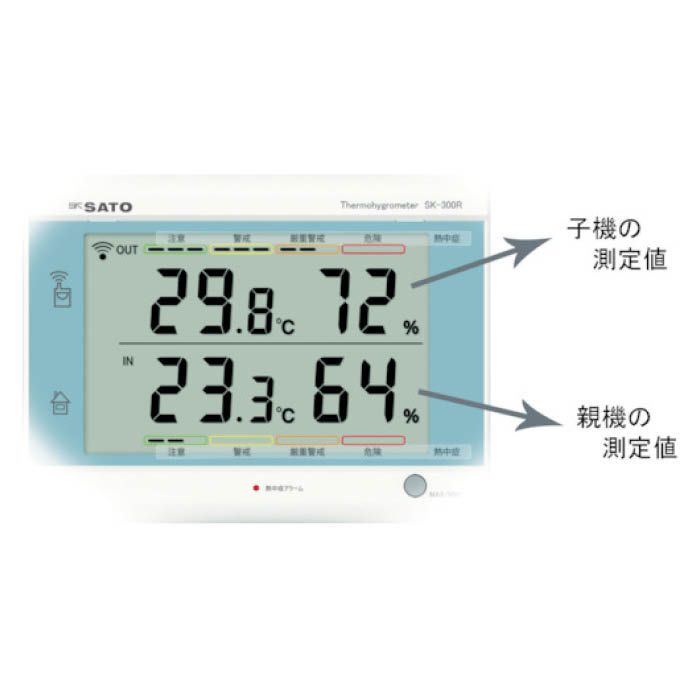(T)佐藤　最高最低無線温湿度計　SK-300R(8420-00)