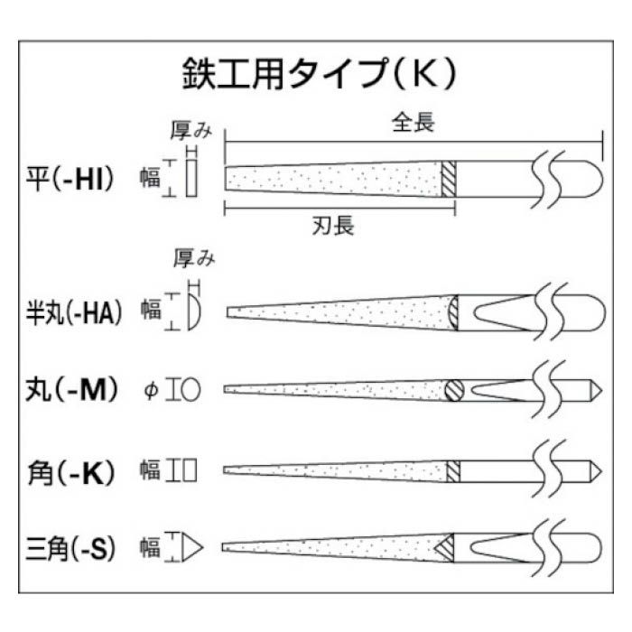 (T)エビ　鉄工ダイヤヤスリ　10本組　セットの説明画像2