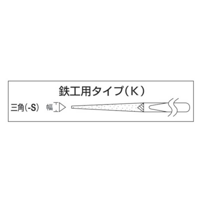 (T)エビ　鉄工ダイヤヤスリ　5本組　三角の説明画像3