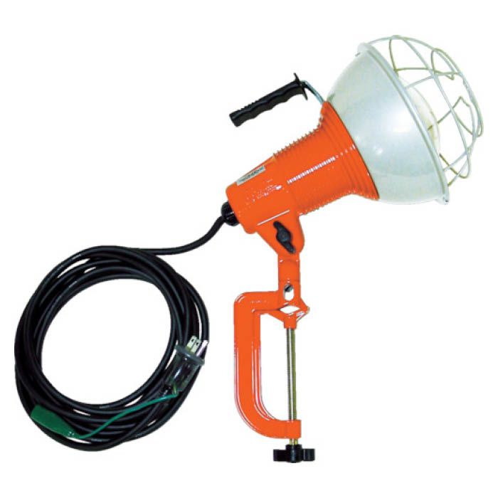 (T)ハタヤ　防雨型作業灯　リフレクターランプ200W　200V電線0.3m　バイス付