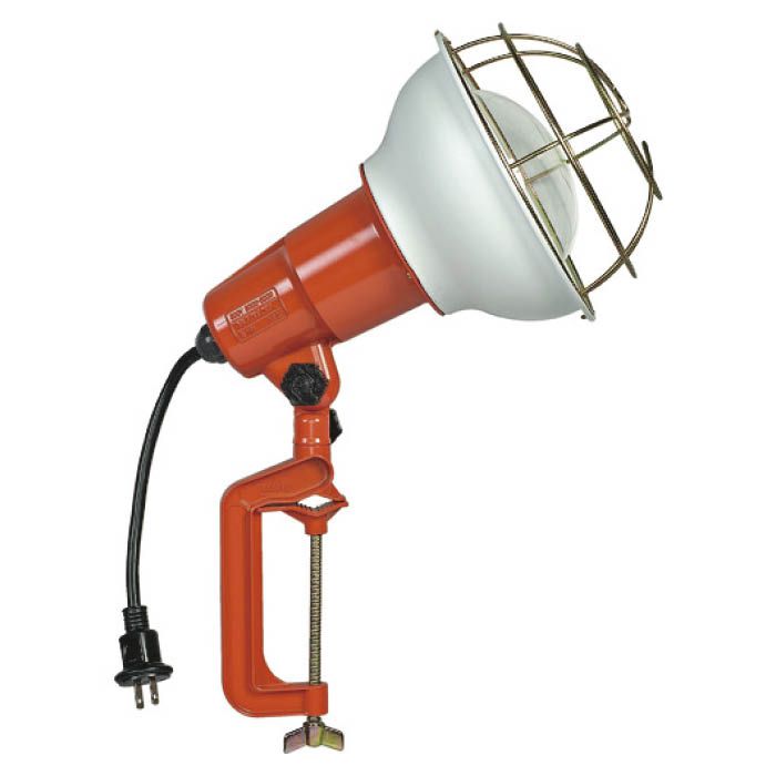 (T)ハタヤ　防雨型作業灯　リフレクターランプ300W　100V電線0.3m　バイス付