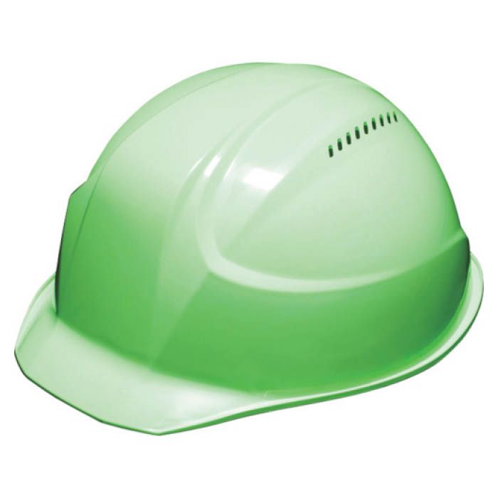 (T) 超軽量ヘルメット“軽帽"通気孔付フレッシュグリーン