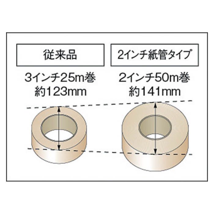 (T) 布粘着テープエコノミータイプ幅50mmX長さ50mの説明画像2