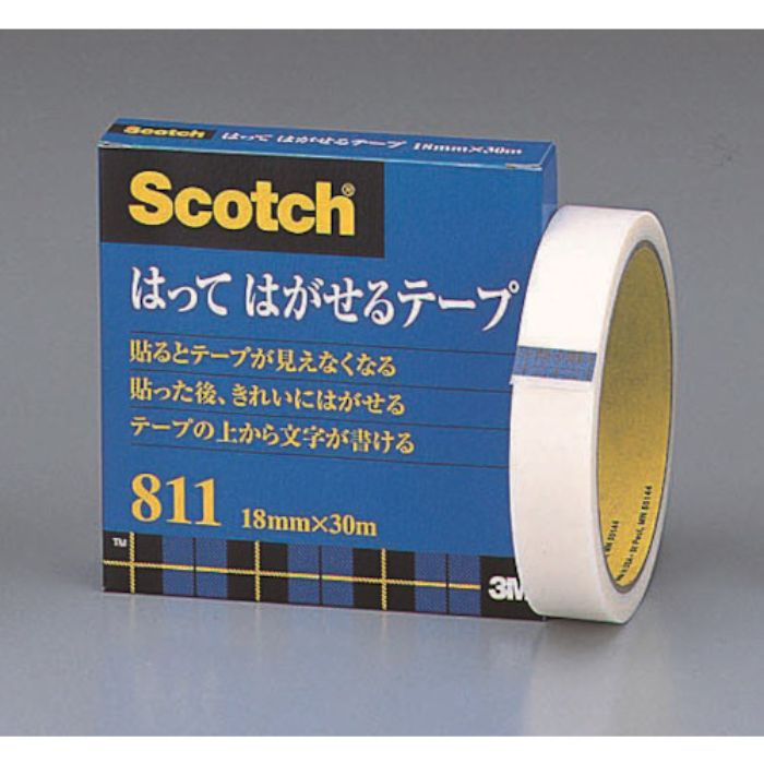 3M 貼ってはがせるテープ 18mm×30m 巻芯径76mm