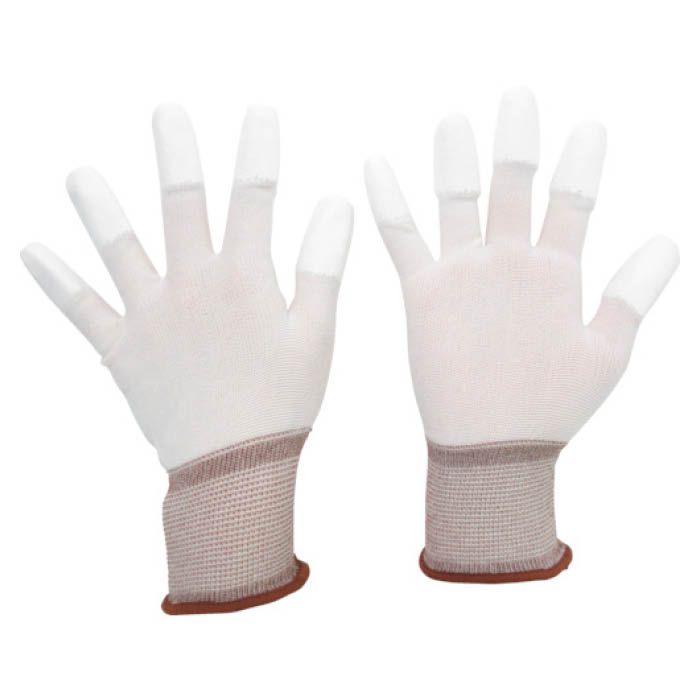(T)ミドリ安全　品質管理用手袋(指先コート)　10双入　SSサイズ