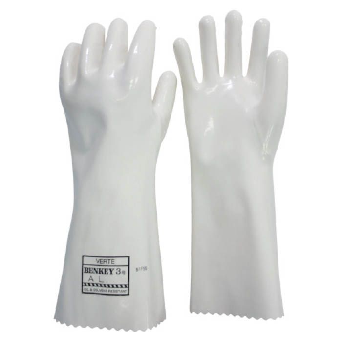 (T)ミドリ安全　耐薬品用手袋　ベンケイ3号A　Lサイズ