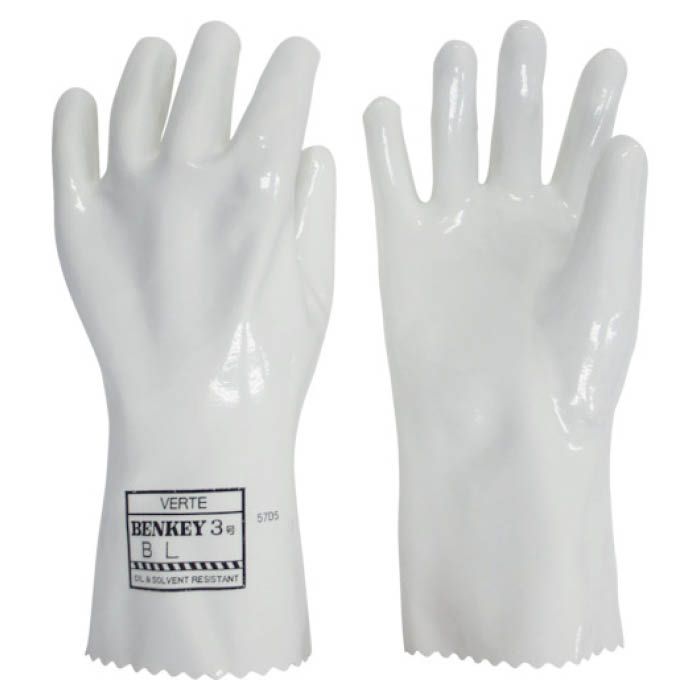 (T)ミドリ安全　耐薬品用手袋　ベンケイ3号B　Lサイズ