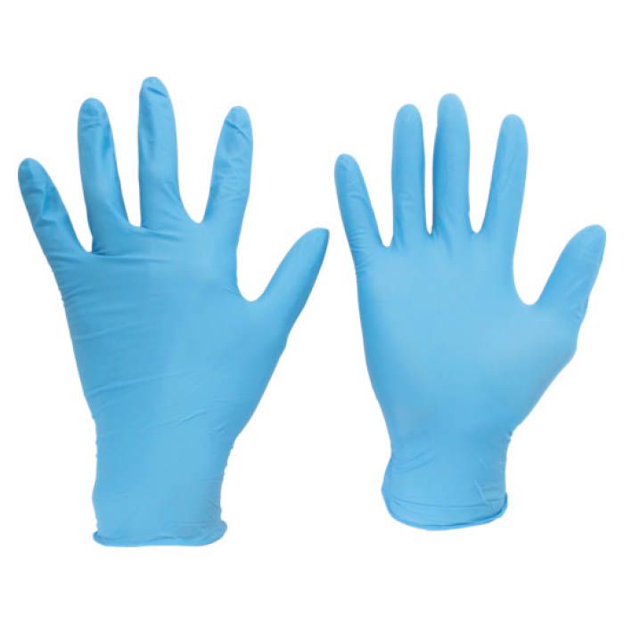 (T)ミドリ安全　ニトリル使い捨て手袋　粉なし　　青　S　(100枚入)