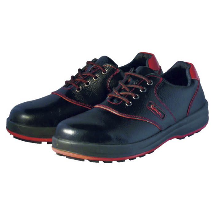 (T)シモン　安全靴　短靴　SL11-R黒/赤　23.5cm