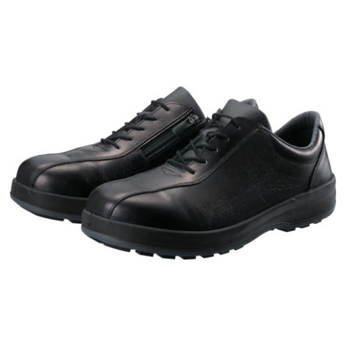 (T)シモン　耐滑・軽量3層底安全短靴 8512C付 黒 23.5cm