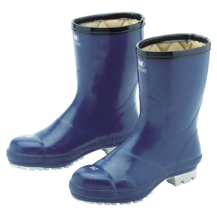 T)ミドリ安全 氷上で滑りにくい防寒安全長靴 FBH01 ネイビー 24.0cmの